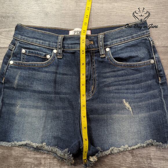 Pink by Victoria's Secret Denim Shorts Size 4 - Picture 4 of 7